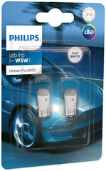 SET 2 BECURI LED EXTERIOR 12V T10 W21x9.5D ULTINON PRO3000 SI PHILIPS