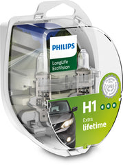 SET 2 BECURI FAR H1 55W 12V LONG LIFE ECOVISION PHILIPS