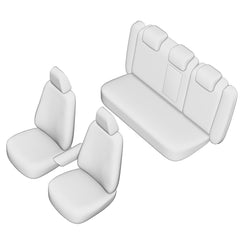 SET HUSE SCAUN UMBRELLA PENTRU AUDI A-4 (B8) 2007-2016 (BANCHETA FRACTIONATA) CU TETIERE FATA STANDARD. TETIERE SPATE IN FORMA DE L