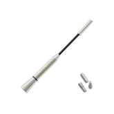 ANTENA AUTO EXTERIOR CROMATA 15.8 CM CU 3 ADAPTOARE (4-5-6MM)