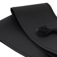 HUSA VOLAN CU SNUR PIELE NATURALA NEGRU 37-38 cm