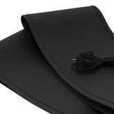HUSA VOLAN CU SNUR PIELE NATURALA NEGRU 39-40 cm