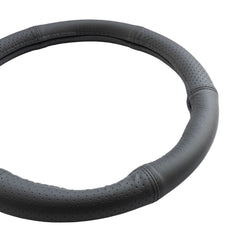HUSA VOLAN PIELE NATURALA SEMI PERFORATA NEGRU 44-46 CM