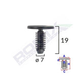 CLIPS TAPITERIE PENTRU CITROEN/PEUGEOT - NEGRU SET 10 BUC
