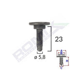 SURUB FIXARE ALFA ROMEO/FIAT/CITROEN 5.8X23MM - NEGRU SET 5 BUC