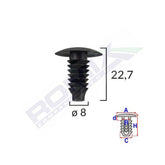 CLIPS TAPITERIE PENTRU BMW/OPEL/GRUP VAG 8X22.7MM - NEGRU SET 10 BUC