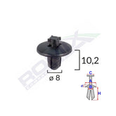 CLIPS FIXARE ELEMENTE ROATA PENTRU CITROEN/PEUGEOT 8X10.2 - NEGRU SET 10 BUC