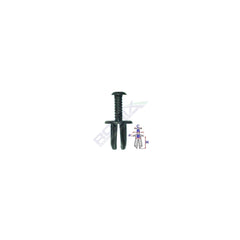 CLIPS FIXARE FIAT/LANCIA/ALFA ROMEO - NEGRU SET 10 BUC