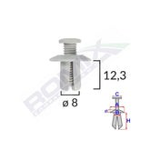CLIPS FIXARE UNIVERSAL - ALB SET 10 BUC