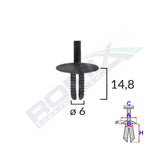 CLIPS FIXARE PENTRU BMW 6X14.8MM - NEGRU SET 10 BUC