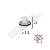 CLIPS FIXARE ELEMENTE EXTERIOARE PENTRU SUZUKI/TOYOTA 8.5X24MM - ALB SET 10 BUC