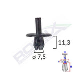 CLIPS FIXARE PENTRU ALFA ROMEO/FIAT 7.5X11.3MM - NEGRU SET 10 BUC