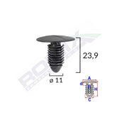 CLIPS TAPITERIE PENTRU GM 11X23.9MM - NEGRU SET 10 BUC
