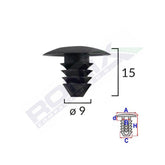 CLIPS TAPITERIE PENTRU GRUP VAG 9X15MM - NEGRU SET 10 BUC