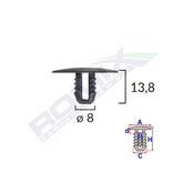 CLIPS FIXARE CAPAC MOTOR PENTRU FORD 8X13.8MM - NEGRU SET 10 BUC