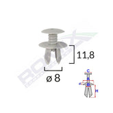 CLIPS FIXARE PENTRU VW 8X11.8MM - GRI SET 10 BUC