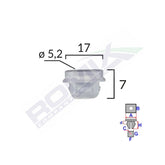 CLIPS FIXARE INTERIOR PENTRU BMW 7X17MM ALB SET 10 BUC