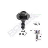 SURUB UNIVERSAL FIXARE NEGRU 4.7X16.8MM SET 10 BUC