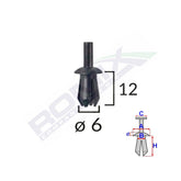 CLIPS FIXARE ELEMENTE EXTERIOARE PENTRU OPEL 8X12MM - NEGRU SET 10 BUC