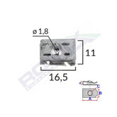 CLEMA FIXARE ELEMENTE MOTOR PENTRU GRUP VAG 1.8X16.5X11MM SET 10 BUC