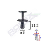 CLIPS FIXARE PENTRU MERCEDES 5X11.2MM - NEGRU SET 10 BUC