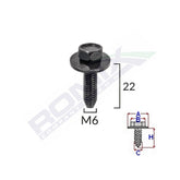 SURUB FIXARE ELEMENTE EXTERIOR PENTRU PEUGEOT, CITROEN 6X22MM SET 5 BUC