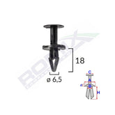 CLIPS FIXARE PENTRU FORD, OPEL 6.5X18MM NEGRU SET 10BUC