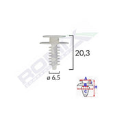CLIPS TAPITERIE PENTRU FIAT/LANCIA/ALFA ROMEO - ALB SET 10 BUC