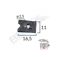 CLIPS FIXARE UNIVERSAL - NEGRU SET 25 BUC