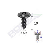 SURUB CU CAP INCRUCISAT DIAMETRU 6.2MM LUNGIME 19MM SET 10 BUC