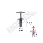 CLIPS FIXARE UNIVERSAL 6X18.3MM - NEGRU SET 25 BUC