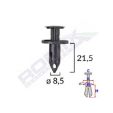 CLIPS FIXARE PENTRU AUDI/SEAT/VW/MAZDA/NISSAN 8.5X21.5MM - NEGRU SET 10 BUC