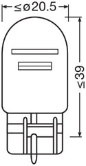 SET 2 BECURI 12V W21/5W ORIGINAL BLISTER OSRAM