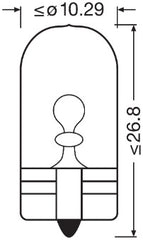 SET 2 BECURI 12V W5W ORIGINAL BLISTER OSRAM