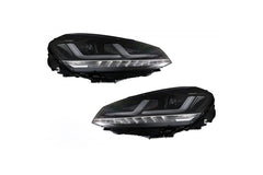 SET 2 FARURI LED PENTRU VW GOLF VII (2012-2016) NEGRU LEDriving XENON / POZITIE HALOGEN LEDHL104-BK OSRAM