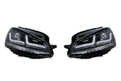 SET 2 FARURI LED PENTRU VW GOLF VII (2012-2016) NEGRU LEDriving XENON / POZITIE HALOGEN LEDHL104-BK OSRAM
