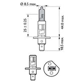 BEC FAR H1 55W 12V WHITE VISION ULTRA (blister) PHILIPS