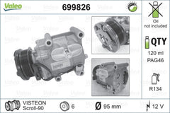 Compresor clima FORD FOCUS II combi DA VALEO 699826