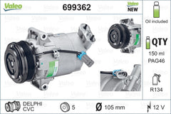Compresor clima OPEL ASTRA H combi L35 VALEO 699362