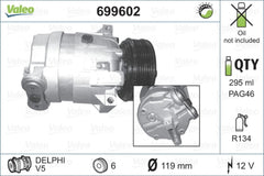 Compresor clima OPEL VECTRA B 36 VALEO 699602