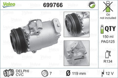 Compresor clima RENAULT MEGANE II limuzina LM0 1 VALEO 699766