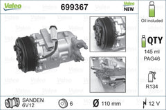 Compresor clima SUZUKI IGNIS II VALEO 699367
