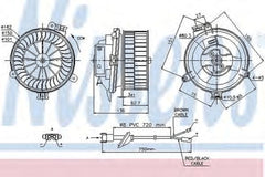 Ventilator habitaclu bord MERCEDES-BENZ E-CLASS Cabriolet A124 NISSENS 87153