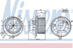 Ventilator habitaclu bord SKODA OCTAVIA Combi 1Z5 NISSENS 87034