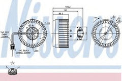 Ventilator habitaclu bord VOLVO XC90 I NISSENS 87036