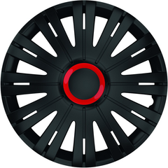 SET CAPACE ROTI 16` NEGRE CU INEL ROSU ACTIVE