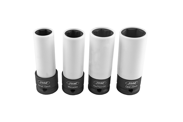SET 4 TUBULARE DE IMPACT PENTRU JANTE DIN ALIAJ 1/2` JBM