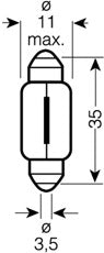 SET 2 BECURI 12V C5W ULTRA LIFE BLISTER OSRAM