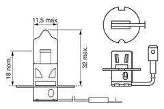 BEC H3 12V 55W PURE LIGHT (blister 1buc) BOSCH