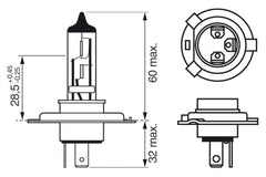 BEC H4 12V 55W / 60W PURE LIGHT (blister 1buc) BOSCH